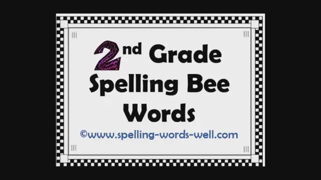 'Video thumbnail for 2nd Grade Spelling Bee Words'