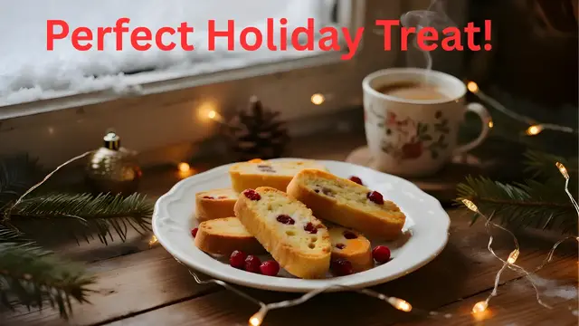 'Video thumbnail for Festive Cranberry & Orange Biscotti Story #CranberryOrange'