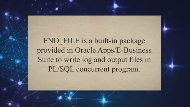 'Video thumbnail for FND_FILE – create log and output file in Concurrent Program (Oracle Apps)'
