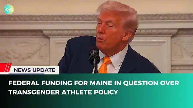 'Video thumbnail for Trump Threatens to Withhold Federal Funding from Maine Over Transgender Athlete Policy'