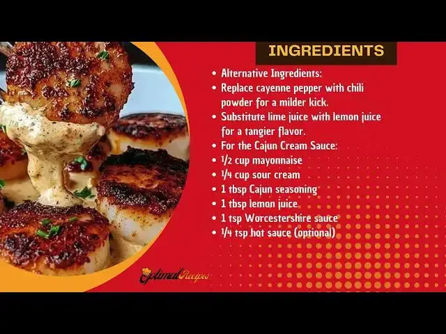'Video thumbnail for Best Seared Scallops with Spicy Cajun Cream Sauce'