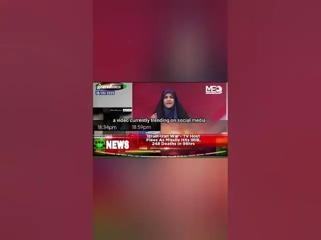 'Video thumbnail for Israel-Iran War - TV Host Flees As Missile Hits IRIB, 248 Deaths In 96hrs'