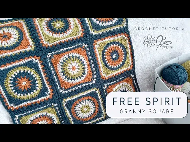'Video thumbnail for Eye-catching Crochet: Craft This Colourful Free Spirit Granny Square'