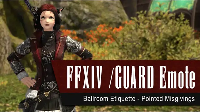 'Video thumbnail for FFXIV Guard Emote - Ballroom Etiquette: Pointed Misgivings Emote FF14'