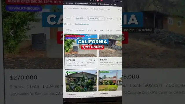 'Video thumbnail for investarters: $300k homes in new york & california'