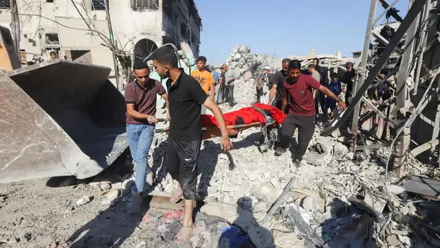 'Video thumbnail for Aftermath of an overnight Israeli strike in Gaza City'