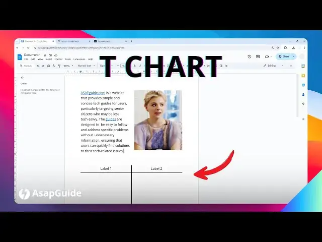 'Video thumbnail for How to Make T Chart in Google Docs'