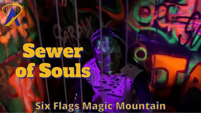 'Video thumbnail for Sewer of Souls Haunted House at Fright Fest Extreme 2024 at Six Flags Magic Mountain'