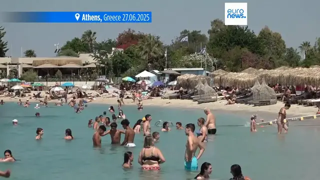 'Video thumbnail for Europe scorched by heatwaves and wildfires as temperatures soar past 40°C in several nations'