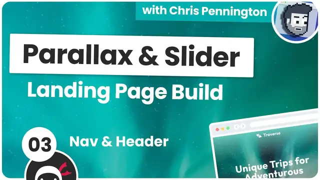 'Video thumbnail for Landing Page Build (with Parallax) #3 - Nav & Header'