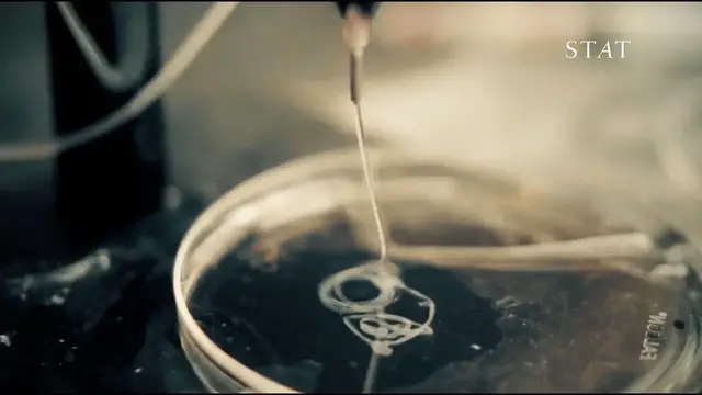 'Video thumbnail for Printing blood vessels using “ink” made out of human cells and gel'