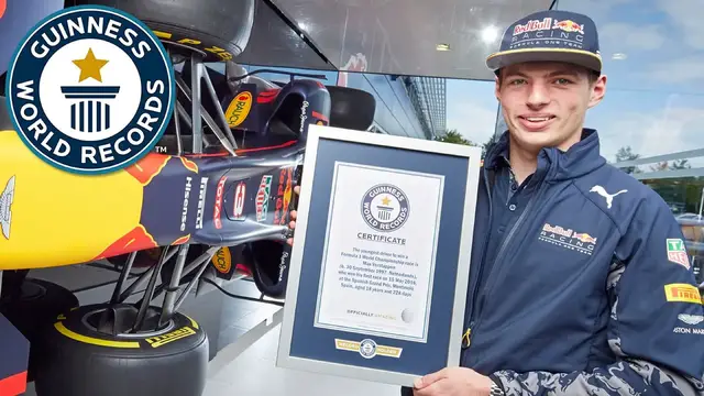 'Video thumbnail for Max Verstappen, Youngest F1 Grand Prix winner's journey'