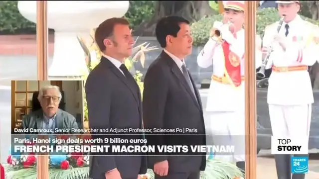 'Video thumbnail for Macron in Hanoi as 'reliable' EU partner in contrast to Trump who is 'stuck in the 19th century''