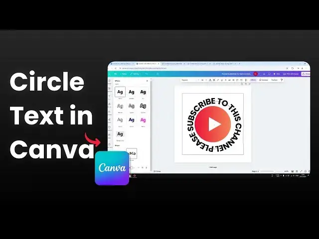 'Video thumbnail for How to Make Circle Text in Canva'