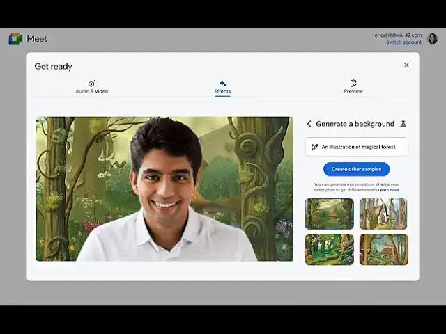'Video thumbnail for AI-Generated Backgrounds in Google Meet'