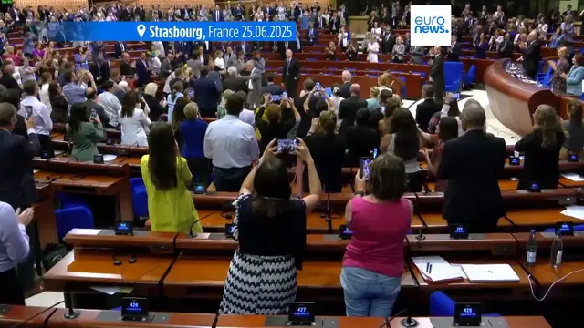 'Video thumbnail for Zelenskyy, Council of Europe sign agreement to launch Ukraine War tribunal'
