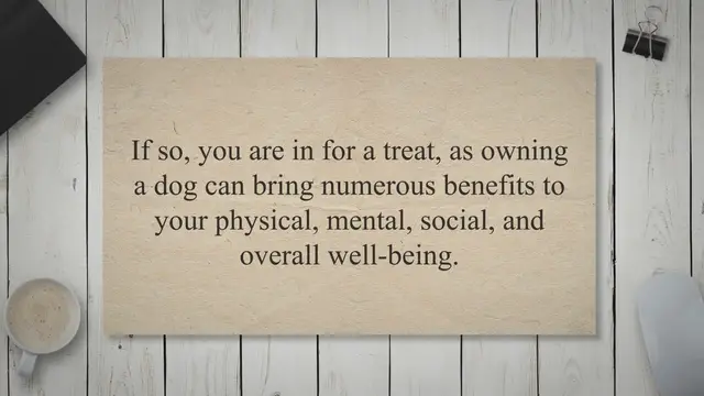 'Video thumbnail for The Benefits of Owning a Dog: A Comprehensive Guide'