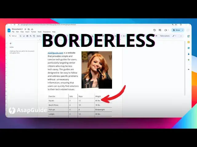 'Video thumbnail for How to Get Rid of Borders in Google Docs'