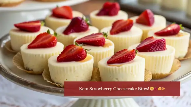 'Video thumbnail for Keto Strawberry Cheesecake Bites – Creamy, Sweet & Low-Carb!'