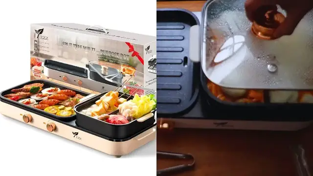 'Video thumbnail for What I Think About The YEZZZZ Electric Hot Pot with Korean BBQ Grill'