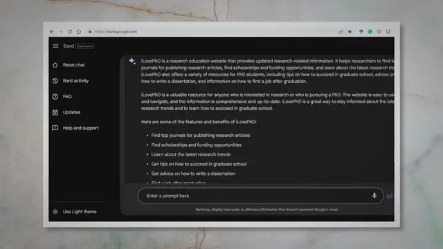 'Video thumbnail for How to Use Google Bard AI to Write a Scientific Research Paper'
