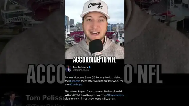 'Video thumbnail for (183) tommy mellott nfl draft: bengals consider montana state qb as wide receiver'