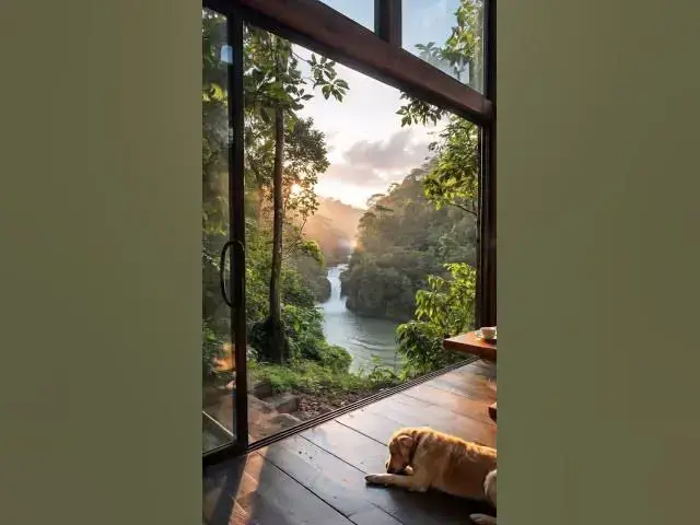'Video thumbnail for POV: Waking Up to the Sound of a Jungle Waterfall at Sunrise'