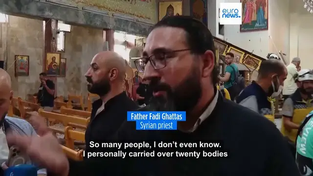 'Video thumbnail for At least 22 people killed in terrorist attack on church in Syria'