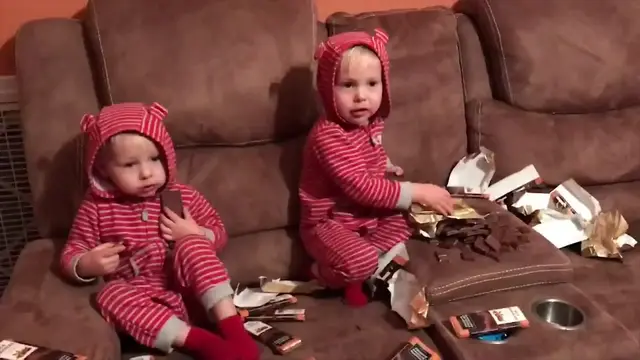 'Video thumbnail for Parents Catch Twins Devouring Chocolate Box | Happily TV'