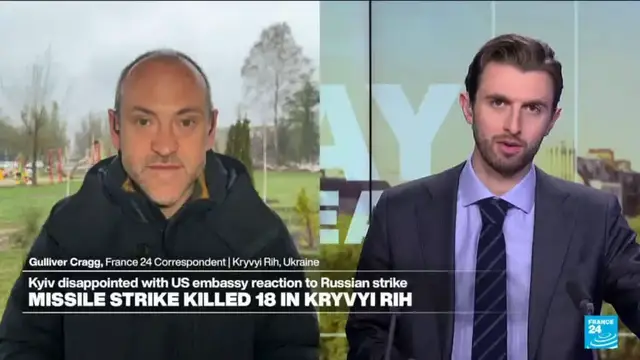 'Video thumbnail for Latest updates on Russian missile strike killed 18 in Kryvyi Rih'