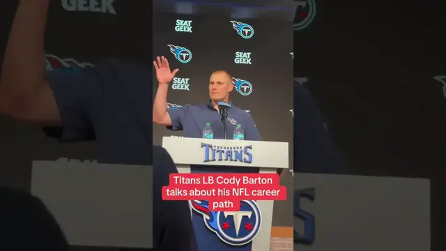 'Video thumbnail for #Titans LB Cody Barton has had a tough road but stayed the course. #tennesseetitans #atozsports #nfl'