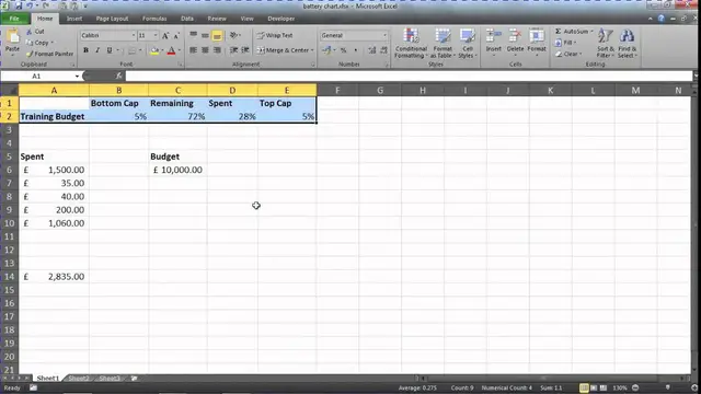 'Video thumbnail for Create a Battery Chart in Excel'