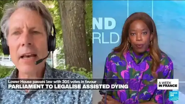 'Video thumbnail for France’s lower house approves assisted dying bill with 305 votes in favor'