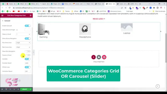 'Video thumbnail for Create Woocommerce Product Categories Grid or Slider using FREE Elementor #SoftExpert'
