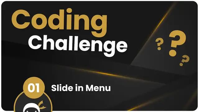 'Video thumbnail for Coding Challenge #1 - Slide in Menu'