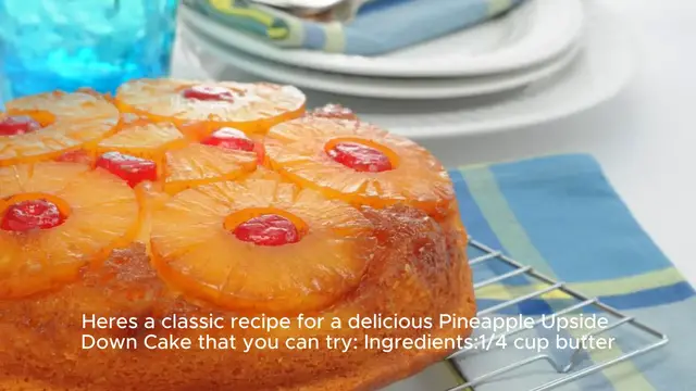 'Video thumbnail for Pineapple upside down cake recipe'