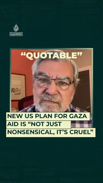 'Video thumbnail for New US plan for Gaza aid is “not just nonsensical, it’s cruel”'