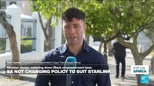 'Video thumbnail for S. Africa denies trying to bend the rules to give Starlink preferential treatment'