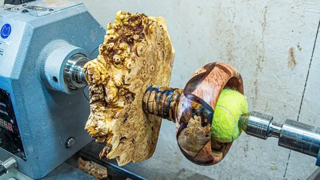 'Video thumbnail for Woodturning - Hybrid Burl Lamp'