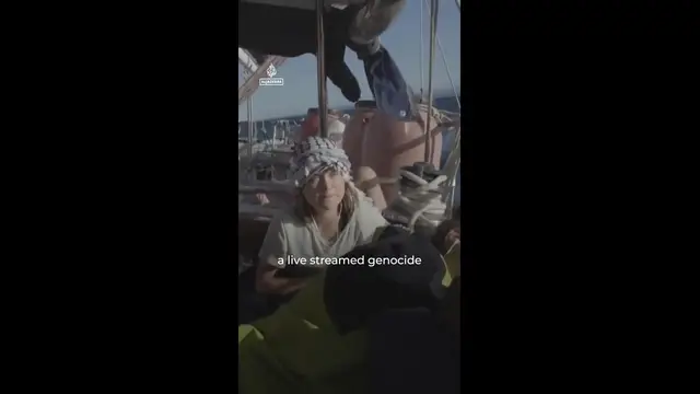 'Video thumbnail for Freedom Flotilla on its way to Gaza as critics call for ship to sink'