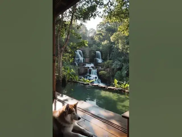 'Video thumbnail for A Secluded Jungle Villa with a View of Terraced Waterfalls'