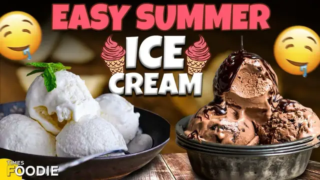 'Video thumbnail for 2 Easy Ice Cream Recipes | Tender Coconut & Chocolate Ice Cream'