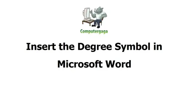 'Video thumbnail for Insert Degree Symbol in Microsoft Word'