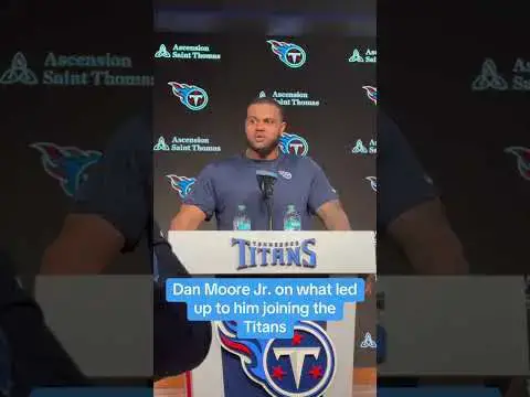 'Video thumbnail for “It just felt right” - #Titans OT Dan Moore Jr. #tennesseetitans #atozsports #nashville #nfl #oline'