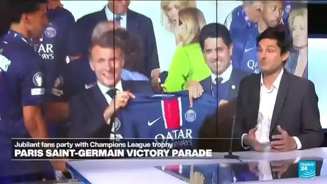 'Video thumbnail for Jubilant PSG party into night with Champions League trophy in Paris'
