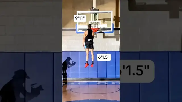 'Video thumbnail for (360) insane vertical jump! head above basketball rim'