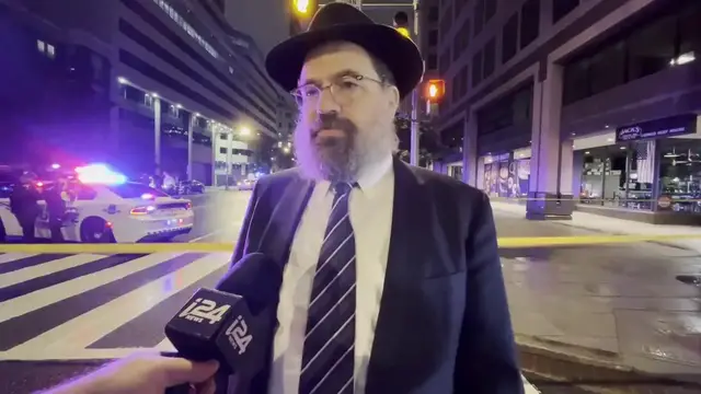 'Video thumbnail for Rabbi denounces murder of Israeli embassy staffers in DC terrorism'