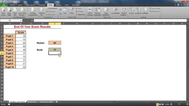 'Video thumbnail for Calculate Median and Mode in Excel'