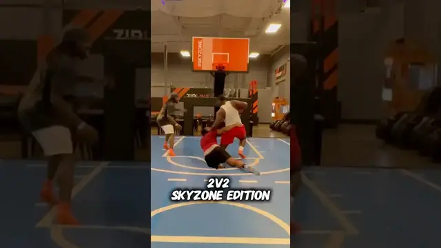'Video thumbnail for (355) skyzone 2v2 basketball match: last to 10 wins!'