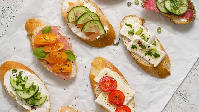 'Video thumbnail for whipped ricotta honey crostini platter'